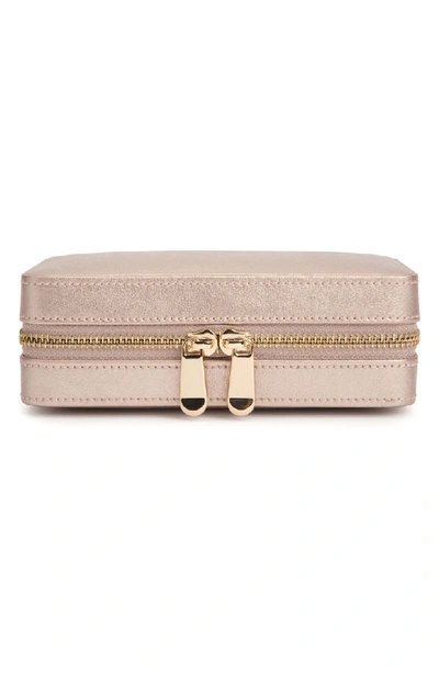 Wolf Palermo Zip Jewelry Case - Metallic In Rose Gold