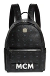 MCM SMALL STARK TRILOGIE CANVAS BACKPACK - BLACK,MMK8AVE83