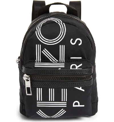 Kenzo Logo-print Mini Nylon Backpack In Black