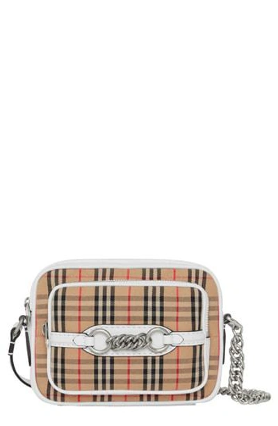 Burberry Vintage Check Link Crossbody Camera Bag In Beige