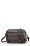 Mz Wallace Crosby Bedford Nylon Crossbody Bag - Grey In Magnet/gold