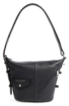 MARC JACOBS THE MINI SLING CONVERTIBLE LEATHER HOBO - BLACK,M0013260