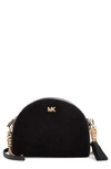 MICHAEL MICHAEL KORS Ginny Half Moon Leather Crossbody Bag,32F8GF5C4S