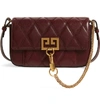 Givenchy Pocket Mini Pouch Convertible Clutch/belt Bag - Golden Hardware In Aubergine