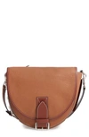 Jw Anderson Saddle Two Tone Leather Shoulder Bag In Tan