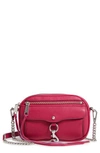 REBECCA MINKOFF BLYTHE LEATHER CROSSBODY BAG - PINK,HU18EBHX16