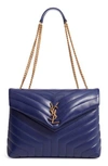 SAINT LAURENT Medium Loulou Matelassé Calfskin Leather Shoulder Bag,487216DV727