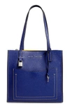MARC JACOBS THE GRIND MEDIUM LEATHER TOTE - BLUE,M0014009
