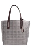 Vince Camuto Fran Reversible Leather Tote - Black In Black/ White