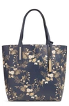 Vince Camuto Fran Reversible Leather Tote - Blue In Navy Multi