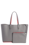 Christian Louboutin Cabata East-west Leather Tote Bag In Shadow/ Shadow