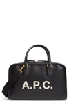 Apc Sac Sylvie Faux Leather Satchel - Black In Noir