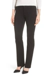 Nydj Marilyn Straight-leg Jeans In Black