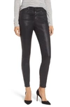 Ag Womens Leatherette Super Black Legging Ankle Leather-look Super-skinny Mid-rise Jeans 29 In Leatherette Super Black