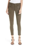 Joie Hazina Studded Skinny Jeans In Fatigue