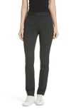 THEORY SEAMED FRONT STRETCH TWILL PANTS,I0926205
