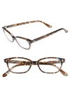 CORINNE MCCORMACK 'CYD' 50MM READING GLASSES - TRANSPARENT BROWN MARBLE,1018638-250.CMC