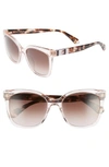 Kate Spade Kiyas Acetate Rectangle Sunglasses In Peach