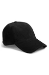 RAG & BONE MARILYN SUEDE BASEBALL CAP - BLACK,W265194BA
