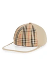 BURBERRY CLEAR BRIM CHECK BASEBALL CAP,4078433