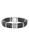 LAGOS BLACK CAVIAR DIAMOND TWO-SIDE BRACELET,05-81317-CBL