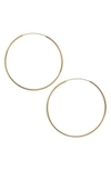 Argento Vivo Large Endless Large Hoop Earrings In Gold-plated Sterling Silver In Gold Vermeil