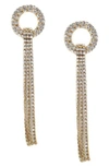 ETTIKA CRYSTAL RING & FRINGE DROP EARRINGS,E1288.CLR.G