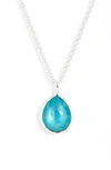 IPPOLITA 'WONDERLAND' MINI TEARDROP PENDANT NECKLACE (ONLINE ONLY),SN091DFAQUA