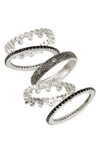 FREIDA ROTHMAN INDUSTRIAL FINISH 5-SET STACKABLE RINGS,IFPKZBKR32-6