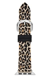 Kate Spade Leopard Silicone 38/40mm Band For Apple Watch® In Black/ Leopard