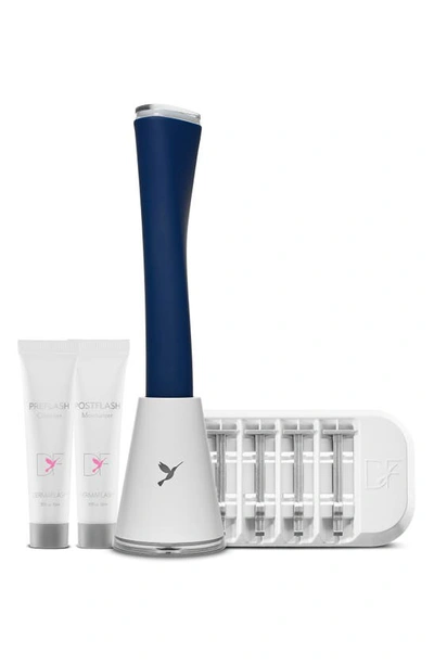 Dermaflash Luxe+ Advanced Sonic Dermaplaning + Peach Fuzz Removal Navy Blue In Navy