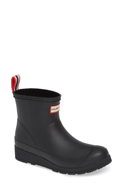 Hunter Women's Original Short Play Wedge Rain Boots In Black