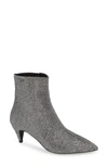 Michael Michael Kors Blaine Flex Glitter-mesh Kitten-heel Booties In Black/silver