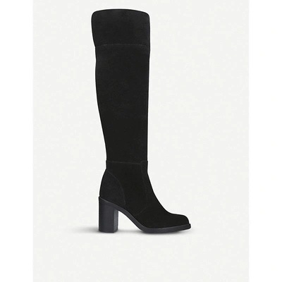 Kurt Geiger Tring Over-the-knee Suede Boots In Black