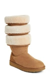 Y/project Y / Project Ugg Layered Sheepskin Boots - Brown In Brown