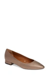 Aquatalia Penina Metallic Leather Ballet Flats, Gold In Gold Leather