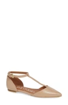 CALVIN KLEIN 'GHITA' T-STRAP FLAT,E6988