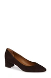 Aquatalia Women's Pasha Weatherproof Block-heel Pumps In Espresso Suede