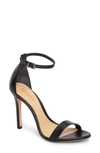 Schutz Cadey Lee Croc-print Stiletto Sandals In Black Leather