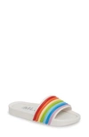 Melissa Beach 3db Rain Slides In White Multi