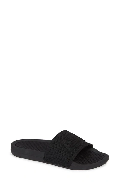 Apl Athletic Propulsion Labs Techloom Logo-embossed Leather Slides In Black