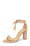 Alexandre Birman Clarita Bow-embellished Leather Sandals In Nude Leather
