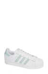 Adidas Originals Women's Originals Superstar Leather Casual Shoes, White In White/ Ash Green/ Silver