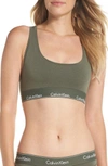 CALVIN KLEIN MODERN COTTON COLLECTION COTTON BLEND RACERBACK BRALETTE,F3785