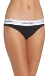 Calvin Klein Modern Cotton Thong In Black
