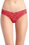 COMMANDO PRINT MICROFIBER THONG,CT02