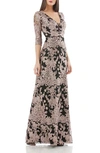 JS COLLECTIONS EMBROIDERED LACE GOWN,866251