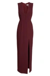 WAYF THE CASEY PLUNGE NECK GOWN,91005WCH-S6