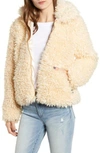 OBEY SHAY FAUX FUR BOMBER JACKET,221800246