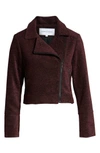 CUPCAKES AND CASHMERE CHENILLE CROP MOTO JACKET,CI402852